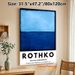 Blue Abstract Color Block Art Painting Poster, Minimalist Soft Gradient Blue Block Poster, Calming Elegant Wall Decor For Living Room, Office, Art_maomaolike.com