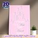 Castle Themed Painting Poster, Soft Pink Minimalist Line Art Castle Poster, Inspirational "A Dream Is A Wish Your Heart Makes" Quote For Bedroom_maomaolike.com