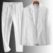 Men's Clothing 2026 New Simple Casual Linen Suit For Men Spring And Summer Thin Style Youth Korean Style Fashion Summer Loose Handsome Two-Piece Suit_maomaolike.com