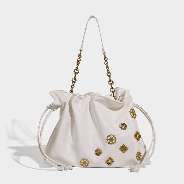 Fashionable Badge Soft 2026 New Model Large Capacity Original Bucket Trendy Personalized Shoulder Crossbody Bag_maomaolike.com