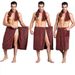 Men's Wearable Bathrobe Soft Absorbent Thick Fiber Hotel Pool Bath With Buckle Towel Beach_maomaolike.com