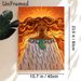 Indigenous Polynesian Themed Painting Poster, Vibrant Warm-toned Stylized Ethnic Female Figure Poster, Unique Cultural Art Piece Ideal For Living_maomaolike.com