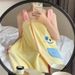 Big Eye Cute Towel Four-Piece Set Student Bath Skirt Coral Fleece Quick-Dry Absorbent Bathrobe Dormitory Use Home_maomaolike.com