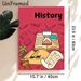 History Themed Painting Poster, Vibrant Cartoon Style Poster Featuring Pyramids, Camels & Hourglass, Educational Decor Ideal For Study Room, Classroom_maomaolike.com