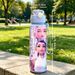 Sports Bouncing Water Cup With Straw, Pop-Up Lid,and Carry Strap, Portable And Handheld, 3D Textured Design Gym Gift For_maomaolike.com