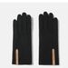 Winter wool gloves women's thin section plus velvet warm fashion cashmere autumn and winter girls fingertip flip can touch the screen_maomaolike.com