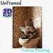 Leopard On Toilet Painting Poster, Whimsical Anthropomorphic Leopard Reading Newspaper Poster, Playful Humorous Decor Option For Bathroom_maomaolike.com