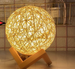 Zhongshan Creative Rattan Ball Ambient Indoor Reading Bedroom Bedside Romantic Night Lighting Table Lamp LED Light_maomaolike.com