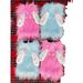Blue curly hair long ear bow snow monster subculture y2k long hair two color leg sets pile pile socks_maomaolike.com