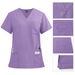 Women's new V-neck split medical overalls, pocket straight pants, men's and women's toiletries_maomaolike.com