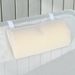 Cream White Folding Chaise Lounge Chair, Pool Sun Tanning Chair, Outdoor Lounge Chair With Reclining Back, Breathable Mesh Seat, Headrest_maomaolike.com