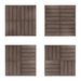 12"x12" Square Outdoor Square Teak Deck Tiles, 6PCS Patio Interlocking Flooring Tiles, Brown_maomaolike.com