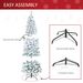 6 Ft Pre-Lit Snow-Flocked Slim Douglas Fir Artificial Christmas Tree With Realistic Branches, 250 LED Lights And 462 Tips_maomaolike.com