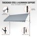 VEVOR 138x47" Patio Awning Retractable Awning Sunshade Shelter With Crank Handle_maomaolike.com