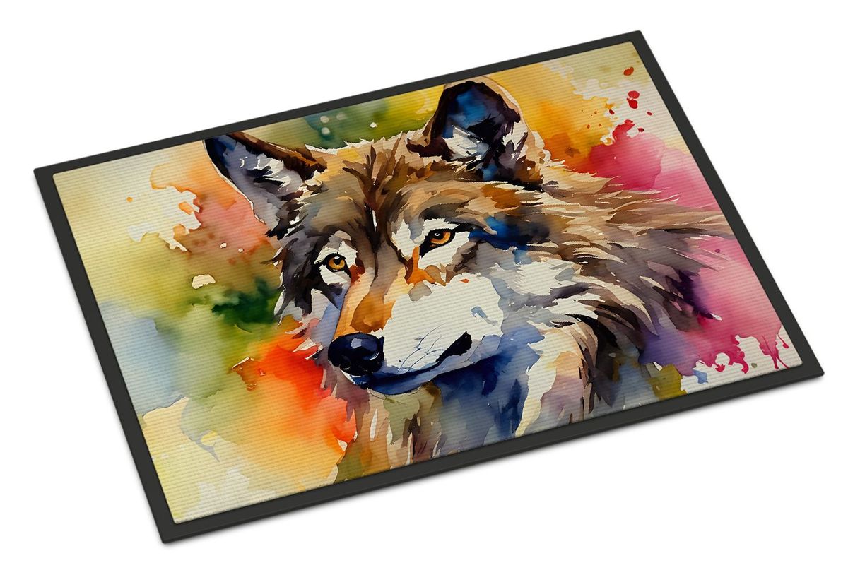 Wolves Wolf Doormat Front Door Mat Indoor Outdoor Rugs For Entryway, Non Slip Washable Low Pile, 24H X 36W_maomaolike.com