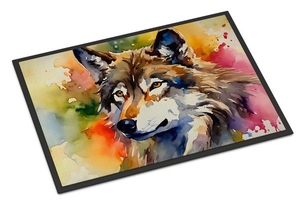 Wolves Wolf Doormat Front Door Mat Indoor Outdoor Rugs For Entryway, Non Slip Washable Low Pile, 24H X 36W_maomaolike.com