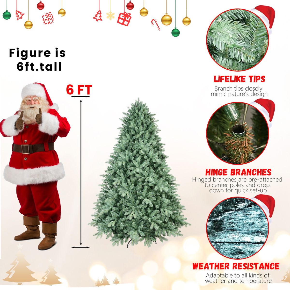 6ft Blue PE/PVC Mixed Tree
(memory Wire+iron Wire)_maomaolike.com