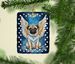 Pug My Angel Porcelain Ornament Christmas Tree Hanging Decorations For Home Christmas Holiday, Rectangle, Gift, Multicolor_maomaolike.com