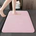 Water Absorbent Dirt Resistant Anti-Slip Mat Solid Color Coral Fleece Foot Mat Bathroom Floor Mat Bathroom Door Mat Home Decor Deko Arredamento_maomaolike.com