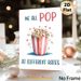 Popcorn Motivational Painting Poster, Watercolor Cute Striped Popcorn Bucket With Hearts Poster, Warm Encouraging Quote Decor For Home Theater, Living_maomaolike.com