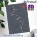 Paris-Roubaix Cycling Route Painting Poster, Minimalist Dark-toned Map With Red Highlights Poster, Clearly Presents Key Race Sections, Ideal For_maomaolike.com