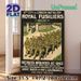 Royal Fusiliers Military Recruitment Painting Poster, Vintage Retro Soldier Marching Scene Poster, Historic Military Artwork Ideal For Home Study_maomaolike.com