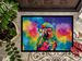 Hippie Animal Parrot Doormat Front Door Mat Indoor Outdoor Rugs For Entryway, Non Slip Washable Low Pile, 24H X 36W_maomaolike.com