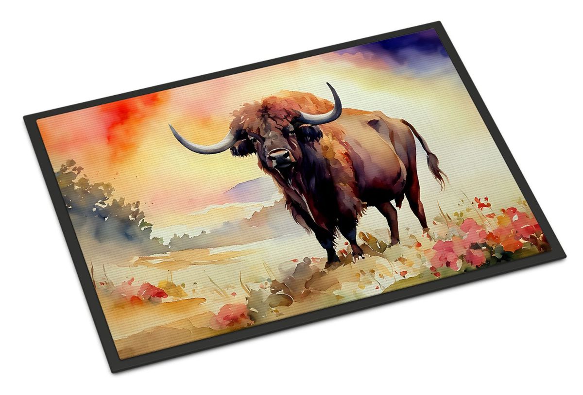 Buffalo Doormat Front Door Mat Indoor Outdoor Rugs For Entryway, Non Slip Washable Low Pile, 24H X 36W_maomaolike.com