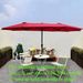 15Ftx9FtDouble-Sided Patio Umbrella Outdoor Market Table Garden Extra Large Waterproof Twin Umbrellas With Crank And Wind Vents For Garden Deck Backyard Pool Shade Outside Deck Swimming Pool_maomaolike.com