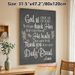 Religious Gratitude Prayer Painting Poster, Vintage Chalkboard-style Poster, Inspirational Faith-based Script With Wheat Motifs, Suitable For Dining_maomaolike.com