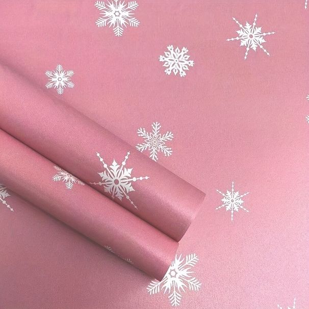 Back-to-School Season Party Decoration Pink Snowflake Princess Room Bedroom Wallpaper Self-Adhesive_maomaolike.com