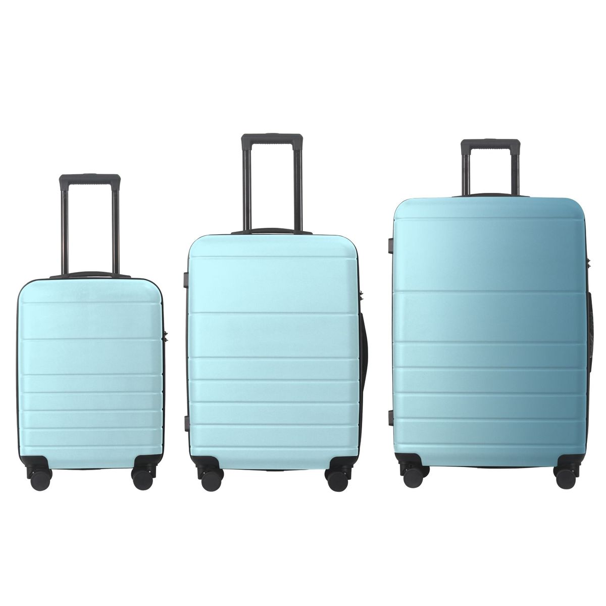 Luggage Sets ABS Hardshell 3pcs Luggage, Lightweight Durable Suitcase Sets Spinner Wheels Suitcase With TSA Lock 20''24''28'' Available(Blue)_maomaolike.com