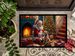 Cairn Terrier And Santa Claus Doormat Front Door Mat Indoor Outdoor Rugs For Entryway, Non Slip Washable Low Pile, 24H X 36W_maomaolike.com