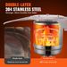 VEVOR Propane Patio Heater 50000BTU Tall Hammered W/Round Table Outdoor Bronze_maomaolike.com