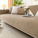 Home Textile Modern Simple Sofa Cushion Universal For All Seasons Wabi Sabi Style Green Chenille Sofa Cover Non Slip Solid Color Seat Cushion Cover_maomaolike.com