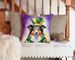 Collie King Of Mardi Gras Throw Pillow Machine Washable, Indoor Outdoor Decorative Pillow For Couch, Bed Or Patio, 14Hx14W_maomaolike.com