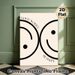 Inspirational Quote Painting Poster, Minimalist Black & White Abstract Interlaced Smiley Face Poster, Uplifting Positive Message Decor Ideal For_maomaolike.com