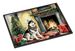 Siberian Husky Cozy Christmas Doormat Front Door Mat Indoor Outdoor Rugs For Entryway, Non Slip Washable Low Pile, 24H X 36W_maomaolike.com
