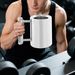 Sports Theme 300ml Capacity Heavy-Duty Stainless Steel Cup, Minimalist Style 18lbs Dumbbell Fitness Mug With Textured_maomaolike.com