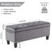 Ottoman With Storage,Foot Rest Bench Bag Floor Chair For Bedroom Or Entryway In Gray_maomaolike.com
