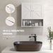 kleankin Farmhouse Bathroom Wall Cabinet, Wall Mounted Medicine Cabinet With Open Shelf & Adjustable Shelf, Storage For Laundry Room, White_maomaolike.com