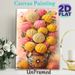 Pastel Pumpkin Bouquet Painting Poster, Soft-toned Watercolor Style Poster, Vibrant Striped Pumpkins In Ornate Floral Vase, Warm Cozy Decor For Living_maomaolike.com