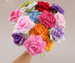 Yarn Crochet Qixi Valentine's Day Gift Knitted Artificial Flower Finished Product Cross-Border Rose Bouquet_maomaolike.com