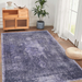 MAVAL Anthracite Washable Rug 4x6 Area Rug Anthracite, 4' X 6'_maomaolike.com