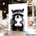 Raccoon With Toilet Paper Painting Poster, Monochrome Realistic Animal Portrait Poster, Humorous Quirky Decor Ideal For Bathroom, Living Room_maomaolike.com