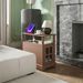 Narrow Side Table End Table With Charging Station, USB Ports, Modern End Table_maomaolike.com