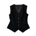 Women's Clothing suit T shirt! High fashionable wool silk V neck waist vest jacket suit for women_maomaolike.com