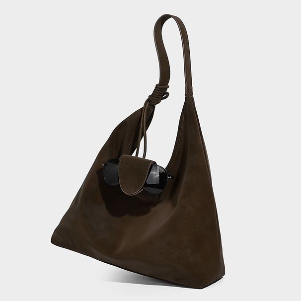 2026 Fall/Winter New Model: Smooth Leather Large-Capacity Commuting Relaxed And Casual Shoulder Bag, Trendy Versatile Tote Bag_maomaolike.com