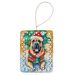 Bullmastiff Christmas Porcelain Ornament Christmas Tree Hanging Decorations For Home Christmas Holiday, Rectangle, Gift, Multicolor_maomaolike.com