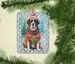 Saint Bernard Christmas Porcelain Ornament Christmas Tree Hanging Decorations For Home Christmas Holiday, Rectangle, Gift, Multicolor_maomaolike.com